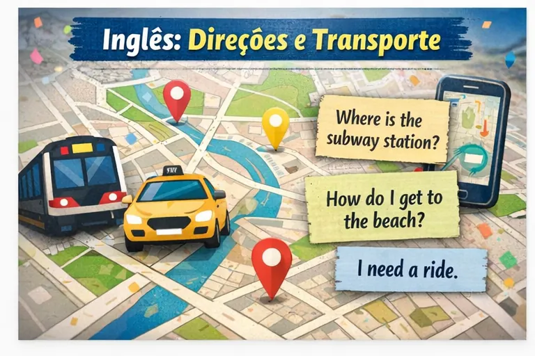 Frases em inglês para pedir direções e falar de transporte no Carnaval 2026