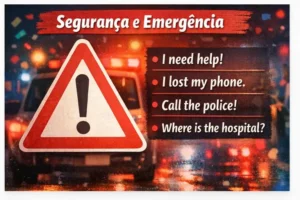 Frases em inglês para segurança e emergência no Carnaval 2026
