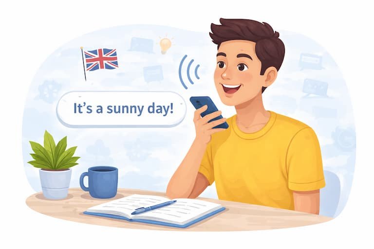 Prática de fala em inglês para iniciantes