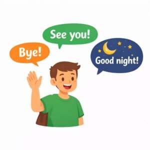 Despedidas em inglês bye see you good night